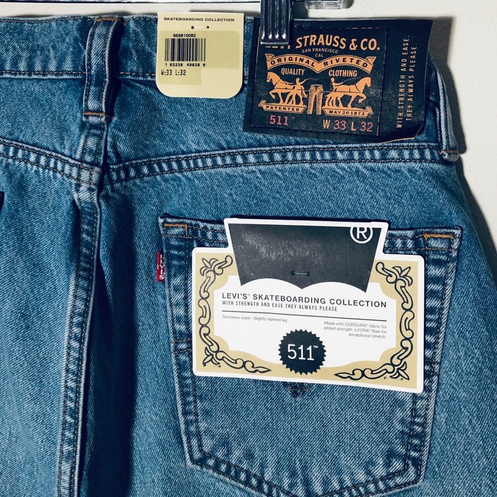 Levi’s skateboarding 511 jeans 33x32 blue